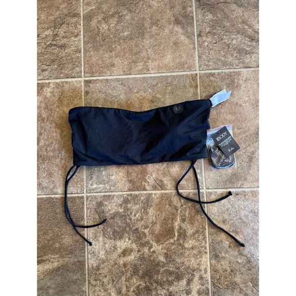 Cotton On Body Side Gathered Midi Bandeau Bikini Top Black Size Medium - Picture 3 of 9